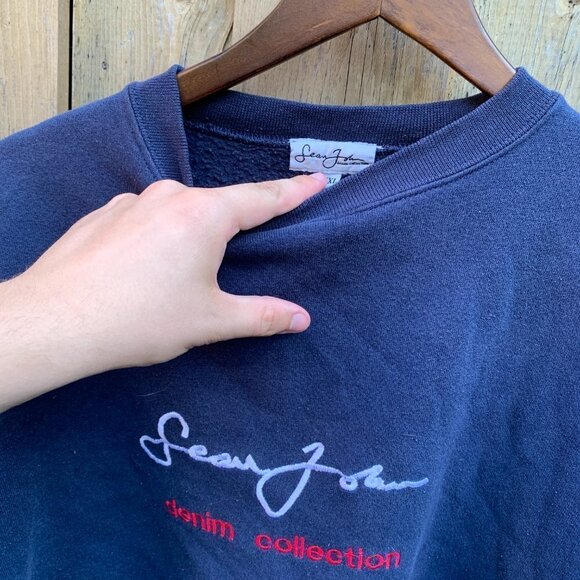 Vintage Sean John Crewneck Sweater BIG LOGO XXL - Picture 3 of 4